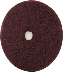 Merit Abrasives - 5" Diam, Medium Mounted Scrubber Buffing Wheel - 1 Ply, Very Fine Grade, 1/4" Shank Diam, 4,000 RPM - Caliber Tooling