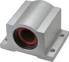 Pacific Bearing - 5/8" ID, 2-1/2" OAW x 1.938" OAL x 1-3/4" OAH Pillow Block - 1,470 Lb Static Cap, 2-1/8" Btw Mnt Hole Ctrs, 7/8" Base-to-Ctr Ht, Aluminum - Caliber Tooling