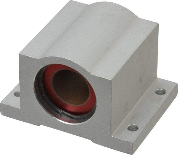 Pacific Bearing - 3/4" ID, 2-3/4" OAW x 2.063" OAL x 2.188" OAH Pillow Block - 1,905 Lb Static Cap, 2-3/8" Btw Mnt Hole Ctrs, 0.937" Base-to-Ctr Ht, Aluminum - Caliber Tooling