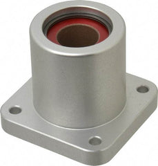 Pacific Bearing - 3/4" ID, 2.067" OAL x 2.38" OAH 4-Bolt Flange Mounted Bearing - 1,470 Lb Static Cap, 1-3/4" Btw Mnt Hole Ctrs, Aluminum - Caliber Tooling