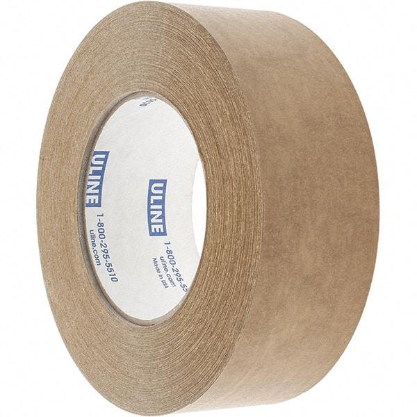 Made in USA - 2" x 60 Yd Tan Rubber Adhesive Sealing Tape - Paper Backing, 7 mil Thick - Caliber Tooling