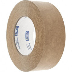 Made in USA - 2" x 60 Yd Tan Rubber Adhesive Sealing Tape - Paper Backing, 7 mil Thick - Caliber Tooling