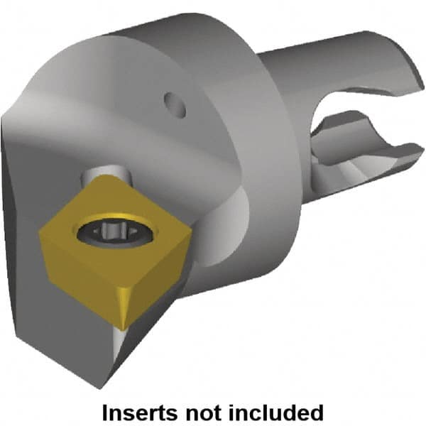 Kennametal - Right Hand Cut, Size KM2016, DP.. Insert Compatiblity, Internal or External Modular Turning & Profiling Cutting Unit Head - 17mm Ctr to Cutting Edge, 20mm Head Length, Through Coolant, Series KM Micro - Caliber Tooling