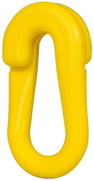 PRO-SAFE - 2" Wide Barrier Connecting Link - Celcon, Yellow, Use with Plastic Chain - Caliber Tooling