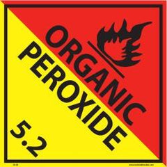 NMC - 10-3/4" Wide x 10-3/4" High, Rigid Plastic Placard - Red & Black on Yellow, UV Resistant, Chemical Resistant, Graffiti Proof - Caliber Tooling