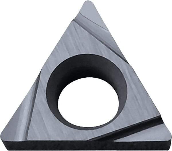 Kyocera - TCGT21.51 Grade TN60 Cermet Turning Insert - Uncoated, 60° Triangle, 1/4" Inscr Circle, 3/32" Thick, 1/64" Corner Radius - Caliber Tooling