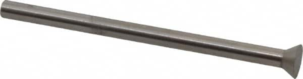 Dayton Lamina - 0.225" Head Diam, 1/8" Shank Diam, Quill Head, High Speed Steel Solid Mold Die Blank & Punch - 60° Head Angle, 0.0875" Head Height, 2" OAL, Blank Punch, KWX Series - Caliber Tooling