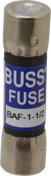 Cooper Bussmann - 250 VAC, 1.5 Amp, Fast-Acting General Purpose Fuse - Fuse Holder Mount, 1-1/2" OAL, 10 at 125 V kA Rating, 13/32" Diam - Caliber Tooling