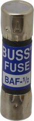 Cooper Bussmann - 250 VAC, 0.5 Amp, Fast-Acting General Purpose Fuse - Fuse Holder Mount, 1-1/2" OAL, 10 at 125 V kA Rating, 13/32" Diam - Caliber Tooling