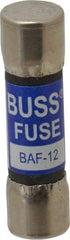 Cooper Bussmann - 250 VAC, 12 Amp, Fast-Acting General Purpose Fuse - Fuse Holder Mount, 1-1/2" OAL, 10 at 125 V kA Rating, 13/32" Diam - Caliber Tooling