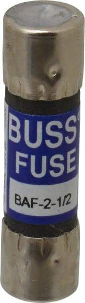 Cooper Bussmann - 250 VAC, 2.5 Amp, Fast-Acting General Purpose Fuse - Fuse Holder Mount, 1-1/2" OAL, 10 at 125 V kA Rating, 13/32" Diam - Caliber Tooling