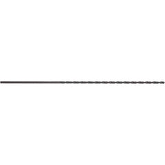 Extra Length Drill Bit: 0.4063″ Dia, 118 °, High Speed Steel Oxide Finish, 15.76″ Flute Length, Spiral Flute, Straight-Cylindrical Shank, Series A125