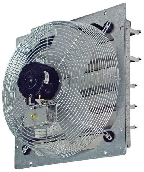 TPI - 16" Blade, Direct Drive, 1/8 hp, 2,100, 1,900 & 1,700 CFM, Totally Enclosed Exhaust Fan - 19-1/8" Opening Height x 19-1/8" Opening Width, 120 Volt, 3 Speed, Single Phase - Caliber Tooling