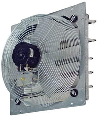 TPI - 10" Blade, Direct Drive, 1/12 hp, 680, 540 & 460 CFM, Totally Enclosed Exhaust Fan - 13-1/8" Opening Height x 13-1/8" Opening Width, 120 Volt, 3 Speed, Single Phase - Caliber Tooling
