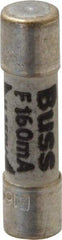 Cooper Bussmann - 250 VAC, 32 VDC, 0.16 Amp, Fast-Acting Miniature Ceramic Fuse - 20mm OAL, 5mm Diam - Caliber Tooling