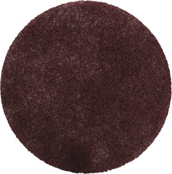 3M - 6" Very Fine Grade Aluminum Oxide Deburring Disc - Hook & Loop Connection, Maroon, 4,000 Max RPM - Caliber Tooling