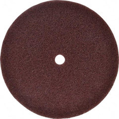 3M - 6" Fine Grade Aluminum Oxide Deburring Disc - 1/2" Center Hole, Arbor Connection, Maroon, 4,000 Max RPM - Caliber Tooling