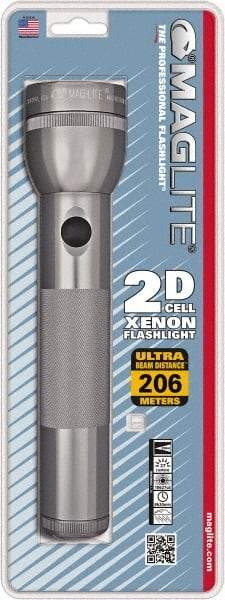 Mag-Lite - Krypton Bulb, 27 Lumens, Industrial/Tactical Flashlight - Gray Aluminum Body, 2 D Batteries Not Included - Caliber Tooling