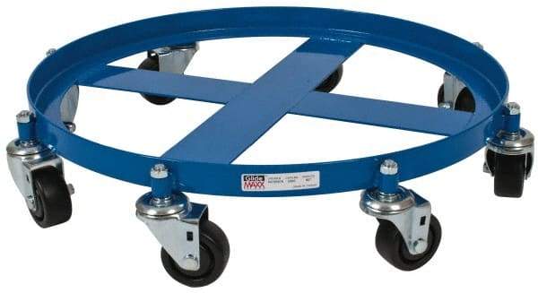 PRO-SOURCE - 2,000 Lb Load Capacity, 55 Gal Drum Dolly - 4" High, 8 Wheels - Caliber Tooling