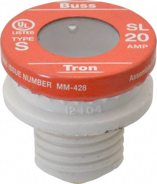 Cooper Bussmann - 125 VAC, 20 Amp, Time Delay Plug Fuse - 10 (RMS Symmetrical) kA Rating - Caliber Tooling