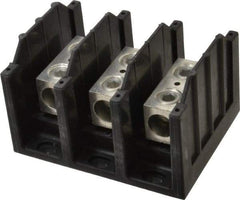 Cooper Bussmann - 3 Poles, 310 Amp, 350 kcmil-6 AWG (Cu/Al) Primary, 350 kcmil-6 AWG (Cu/Al) Secondary, Thermoplastic Power Distribution Block - 600 VAC/VDC, 1 Primary Connection, 5.2 Inch Long x 3.32 Inch Deep x 4 Inch High - Caliber Tooling