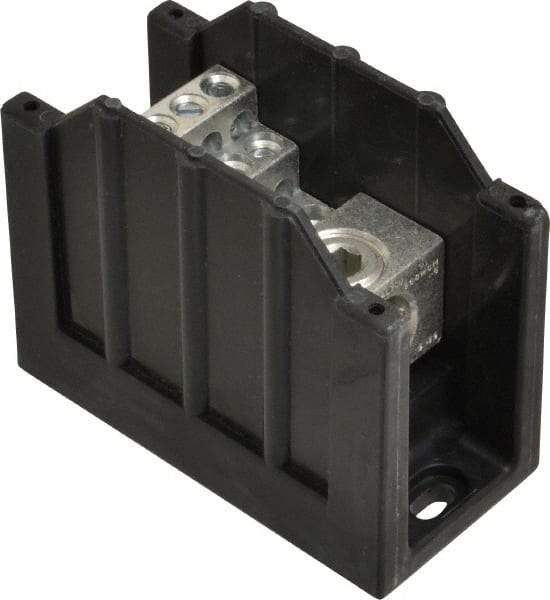 Cooper Bussmann - 1 Pole, 310 Amp, 350 kcmil-6 AWG (Cu/Al) Primary, 4-12 AWG (Al), 4-14 AWG (Cu) Secondary, Thermoplastic Power Distribution Block - 600 VAC/VDC, 1 Primary Connection, 1.96 Inch Long x 3.32 Inch Deep x 4 Inch High - Caliber Tooling