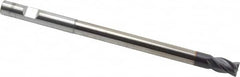 Niagara Cutter - 3/8", 4 Flute, Single End, Solid Carbide, 0.02" Corner Radius End Mill - 6" OAL, Right Hand Flute, 1/2" LOC, Right Hand Cut, 4-1/8" Extended Reach - Caliber Tooling