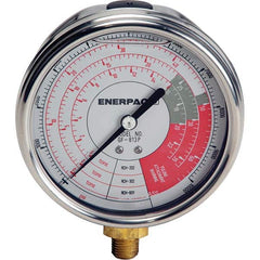 Enerpac - Hydraulic Pressure Gages & Adapters Type: Glycerine Filled Pressure Rating: 10000 - Caliber Tooling