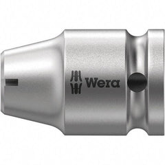 Wera - Socket Adapters & Universal Joints Type: Square-Drive to Hex Bit Adapter Female Size: 3/8 Socket Drive to 1/4 Hex - Caliber Tooling