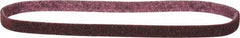 Norton - 1/2" Wide x 24" OAL, Aluminum Oxide Abrasive Belt - Aluminum Oxide, Medium, Nonwoven, Series STE-VS - Caliber Tooling