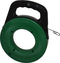 Greenlee - 65 Ft. Long x 1/8 Inch Wide, 0.045 Inch Thick, Steel Fish Tape - 400 Lb. Pulling Strength, Includes Case - Caliber Tooling