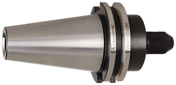 Kennametal - CAT50 Taper Shank 5/8" Hole End Mill Holder/Adapter - 1-5/8" Nose Diam, 3-3/4" Projection, 1-8 Drawbar, Through-Spindle Coolant - Exact Industrial Supply