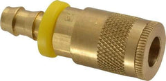 Parker - Push-Lok Hose Barb Tru-Flate Automotive Pneumatic Hose Coupler - Brass, 1/4" Body Diam, 3/8" Hose ID - Caliber Tooling