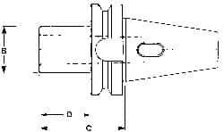 Kennametal - BT40 Outside Taper, 4MT Inside Taper, BT to Morse Taper Adapter - 95mm Projection, 48.01mm Nose Diam, 160.4mm OAL - Exact Industrial Supply