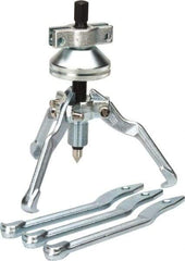 Proto - 5 Piece, 6 Ton Capacity, 7" Spread, Cone Puller Set - 3 Jaws, 6" Reach - Caliber Tooling