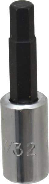 Proto - 1/4" Drive, 7/32" Hex Bit Socket - 1-7/8" OAL, 1" Bit Length - Caliber Tooling