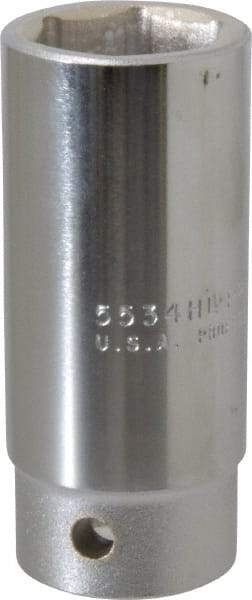 Proto - 1-1/16", 3/4" Drive, Deep Hand Socket - 6 Points, 3-1/2" OAL, Chrome Finish - Caliber Tooling