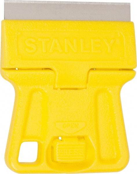 Stanley - 1-Edge Scraper - 1-1/2" Blade Width x 1-1/2" Blade Length, Plastic Handle - Caliber Tooling