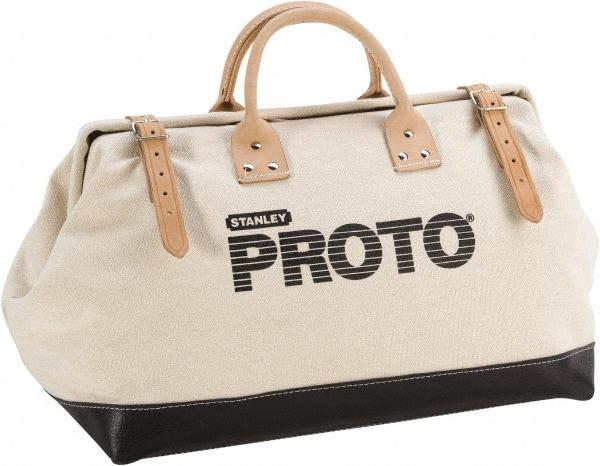 Proto - White Canvas/Vinyl Tool Bag - 20" Wide x 10-1/4" Deep x 2" High - Caliber Tooling