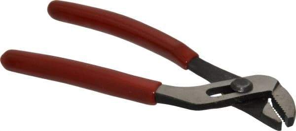 Proto - 4-5/8" OAL, 15/32" Max Capacity, 4 Position Gooseneck Tongue & Groove Pliers - Standard Straight Jaws, Standard Head, Plastisol Handles - Caliber Tooling