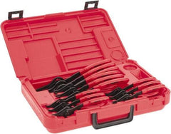 Proto - 12 Piece, Retaining Ring Pliers Set - 5-7/8, 5-3/4, 5-11/16, 5-7/8, 5-3/4, 5-11/16, 7-1/2, 7-3/8, 7-1/8, 9-1/4, 9 & 8-5/8" OAL - Caliber Tooling