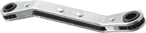 Proto - 7/32" x 9/32" 12 Point Reversible Ratcheting Offset Box Wrench - Double End, 4-1/8" OAL, Steel, 25° Offset - Caliber Tooling