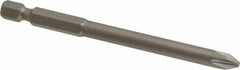 Irwin - #2 Phillips Screwdriver Bit - 1/4" Hex Drive, 3-1/2" OAL - Caliber Tooling