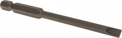 Irwin - 3/16" Slotted Screwdriver Bit - 1/4" Hex Drive, 3-1/2" OAL - Caliber Tooling