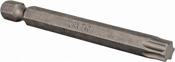 Irwin - T40 Torx Bit - 1/4" Hex Drive, 2-3/4" OAL - Caliber Tooling