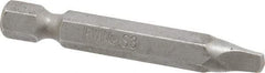 Irwin - #3" Square Size Square Recess Bit - 1/4" Hex Drive, 1-15/16" OAL - Caliber Tooling