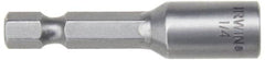 Irwin - 10mm Magnetic Nutsetter - 1/4" Hex Drive, 1-7/8" OAL - Caliber Tooling