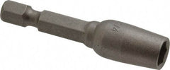 Irwin - 1/4" Magnetic Nutsetter - 1/4" Hex Drive, 1-15/16" OAL, 7/16" Socket Nose Diam - Caliber Tooling