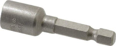 Irwin - 15/64" Magnetic Nutsetter - 1/4" Hex Drive, 1-11/16" OAL, 1/2" Socket Nose Diam - Caliber Tooling