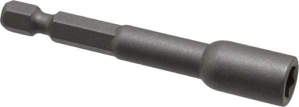 Irwin - 1/4" Magnetic Nutsetter - 1/4" Hex Drive, 2-9/16" OAL, 7/16" Socket Nose Diam - Caliber Tooling